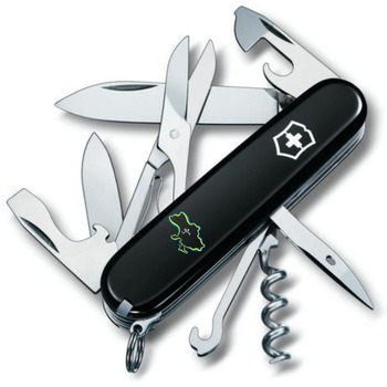 Ніж Victorinox Climber Ukraine 91мм/14функ/чорн /Межі України + Дім