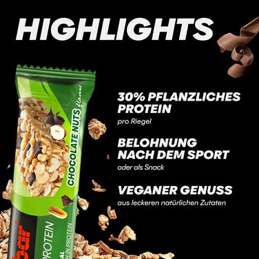 Протеїнові батончики Natural Protein, 18 x 40 г Шоколадні горішки Powerbar