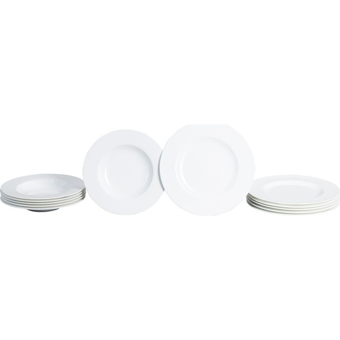 Набор тарелок на 6 персон, 12 предметов белый Noblesse by Villeroy & Boch