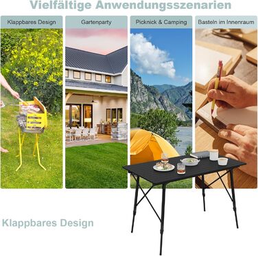 Складной алюминиевый стол для кемпинга 120 х 68,5 см WOLTU