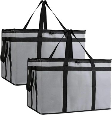 Складні, ізольовані сумки-холодильники з шарами, чудово зберігають тепло для кемпінгу та пікніків, водонепроникна сумка-холодильник для кемпінгу (сіра), 2