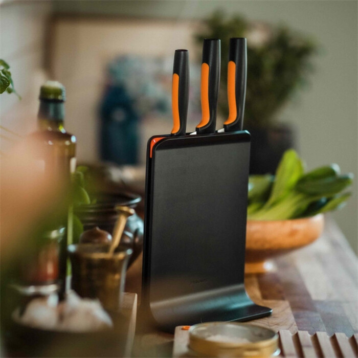 Набор ножей Fiskars Functional Form с черной подставкой 3 шт. (1057555)