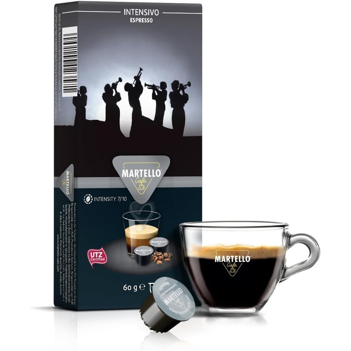 Кофемашина капсульная белая Smart Martello и набор из 100 кофейных капсул Martello