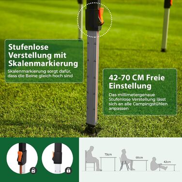 Складний бамбуковий стіл для кемпінгу 120 x 80 см KingCamp