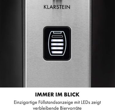 Аппарат для розлива пива с охлаждением Пивная система на 5 литров, Ультрабыстрое охлаждение, Регулируемая температура, Система с CO2-картриджами, LCD-дисплей, Черно-золотой (Серебристо-черный)