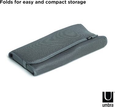 Подставка-сушилка для посуды с ковриком 50 х 33 см темно-серая Udry Umbra