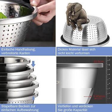 Набор кухонных сит из нержавеющей стали 2 шт. 24 см. Notcilgias