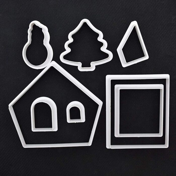 Набір з 8 форм для печива Пряниковий будиночок, пластик Cabilock