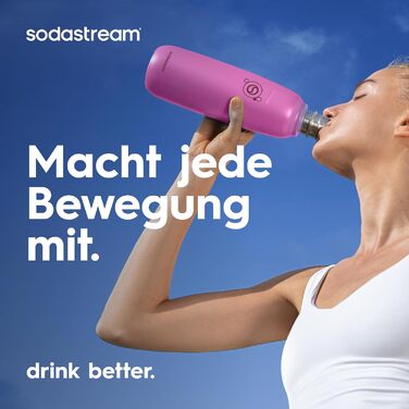 Бутылка для газированной воды 0,9 л, кораллово-красная Fizz & Go SodaStream