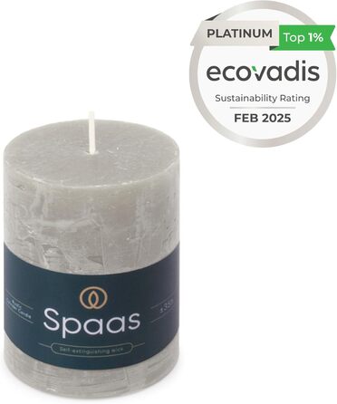 Свічка Spaas Rustic Pillar 70/95 мм 35 шт. - світло-рожева (світло-сіра)