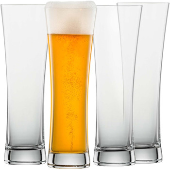 Бокал для пшеничного пива Beer Basic 0,3 л (er-set), пшеничные бокалы для пшеничного пива с прямой линией, пригодные для мытья в посудомоечной машине бокалы из тританового хрусталя, Сделано в Германии (арт. No 130005) (2)