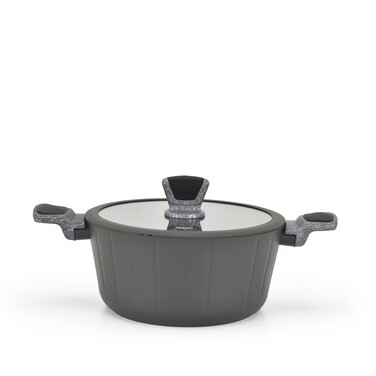 Каструля Fissman зі скляною кришкою STELLA 24x11,5 см 4,2 л алюміній з антипригарним покриттям (4286)