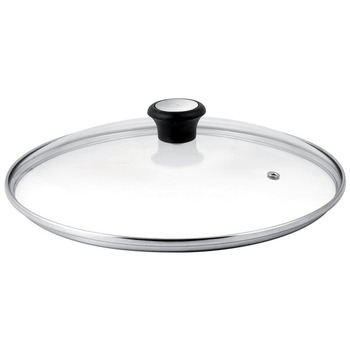 Кришка Tefal, 24см, скло, нержавіюча сталь, бакеліт, прозорий