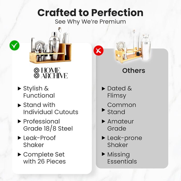 Професійний набір бармена з 26 предметів Generic