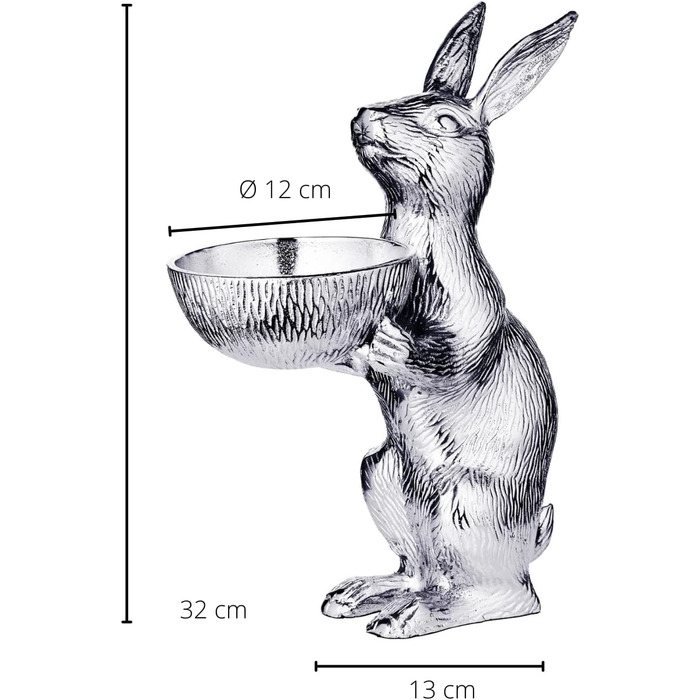 Фігурка кролика з мискою 31 см EDZARD