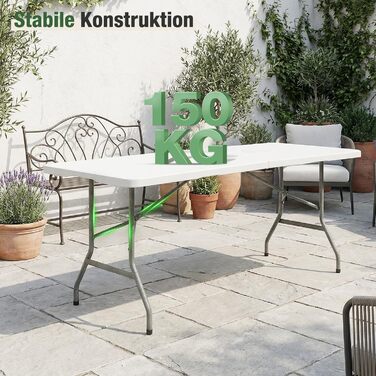 Складной фуршетный стол 152 х 70 х 74 см белый Sekey