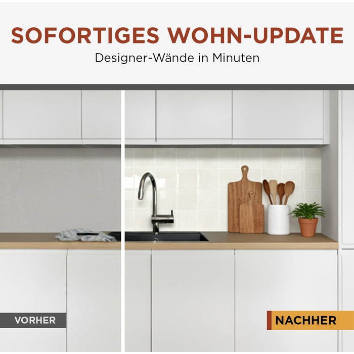 Самоклеющаяся премиальная плитка для кухни 30 x 30 см TRADEDOWNCO PEEL & STICK TILES