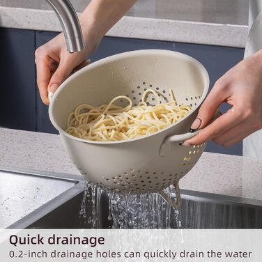 Металеве сито для пасти з подвійними ручками beifeier