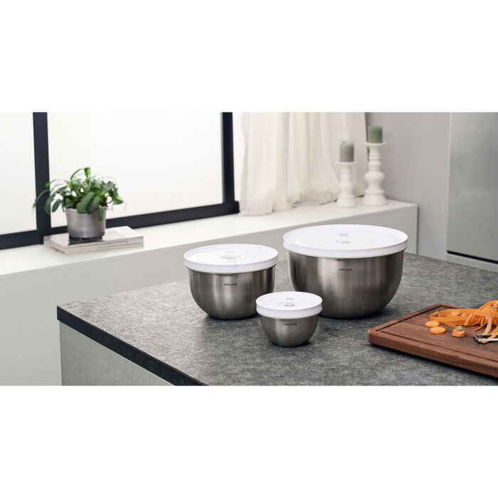 Набор мисок с вакуумными крышками, 6 предметов, нержавеющая сталь Fresh & Save Zwilling