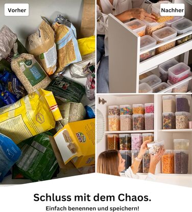 Набор из 24 контейнеров для хранения, прозрачный/белый Deco haus