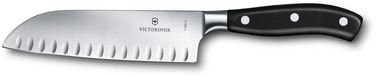 Кухонний ніж Victorinox Grand Maitre Santoku лезо 17см ріфл. з чорн. ручкою у подар.упак.