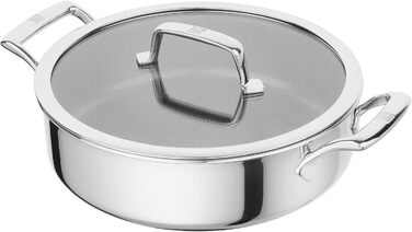 Сервировочная сковорода 26 см с антипригарным покрытием в форме сот со стеклянной крышкой Peak Zwilling