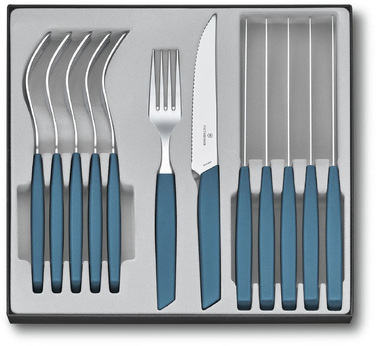 Кухонный гарнитур Victorinox Swiss Modern Table Set 12шт с сыном. ручка (6 ножей для стейка, 6 ведер)