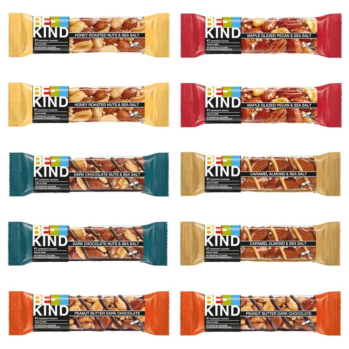 Зразковий пакет BE-KIND, 10 шт. з 5 різними смаками, 10 батончиків по 40 г