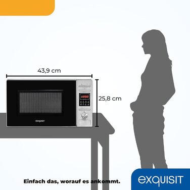 Мікрохвильова піч 20 л, 700 Вт сріблястий MW 820 DI Exquisit