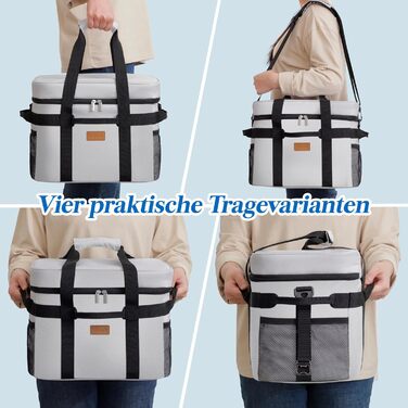 Термосумка 20 л шовково-сіра Lifewit