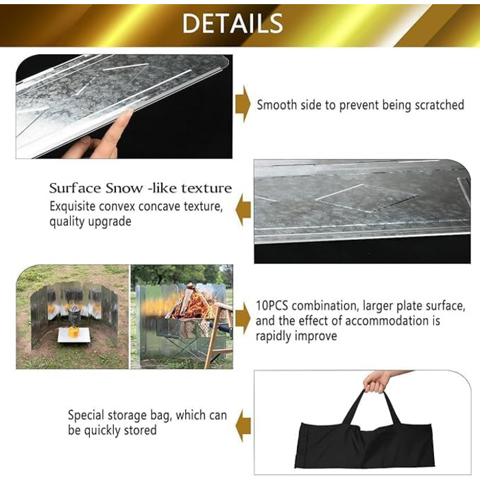 Ветрозащитный экран из нержавеющей стали 150 х 15 х 50 см drado