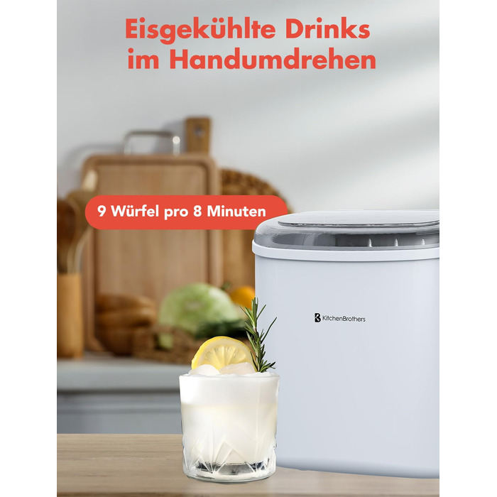 Льдогенератор 1,2 л 95 Вт белый KitchenBrothers