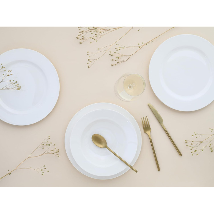 Набір тарілок на 6 персон, 12 предметів, білий Fleur Royal Creatable