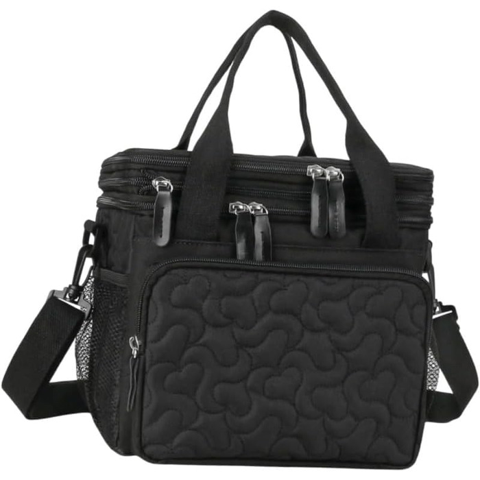 Ізольована сумка-холодильник, ланчбокс, сумка, посуд, сумочка, сумка-холодильник для обідів, ізольована термосумка для одноденних поїздок у парк, на роботу (чорна)