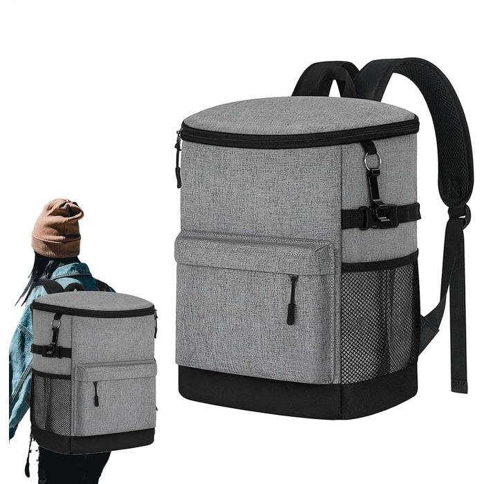 Терморюкзак 17 л сірий Dtaigou