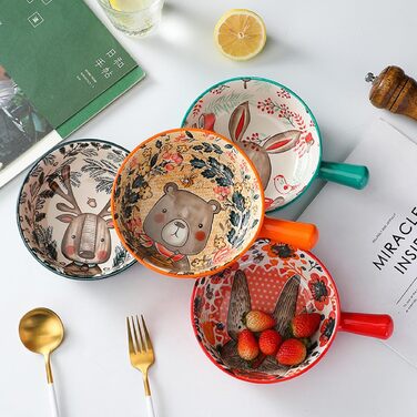 Керамічна супова миска з ручками 650 мл XNSHUN