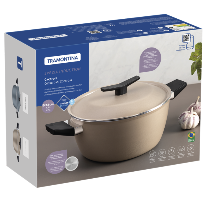 Кастрюля Tramontina Spezia Sand (4.3 л) 24 см (7096829)