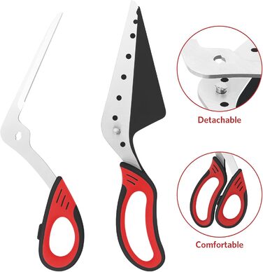 Ножиці для піци 27 см, червоний/чорний Vutyvve