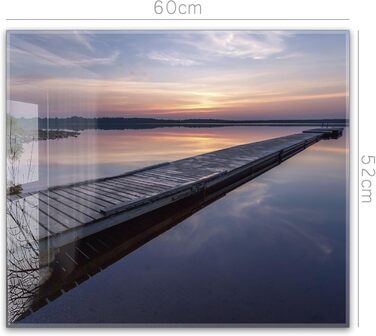 Кухонний фартух timalo зі скляним ефектом акрилове скло 2 мм Захист від бризок для плити, скляний фартух, акрилові скляні стінові панелі, захисна панель для фартуха Бетонно-синьо-сірий (60x52 см, 207- Seeblick)