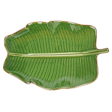 Блюдо Fissman глибоке GREEN 35x24x6 см кераміка (6195)