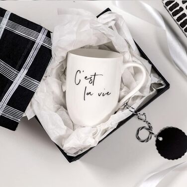 39aime 11,5x8x10,5cm, weie Porzellan Tasse 280ml (C&39est la vie), 39aime 11,5x8x10,5cm, weie Porzellan Tasse 280ml (C&39est la vie)