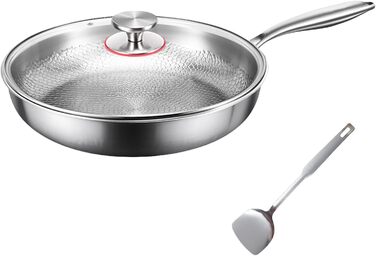 Титановая сковорода с крышкой 24 см Titan Pro Agrdeed
