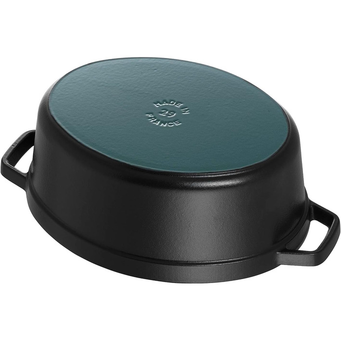 Чавунна жаровня/кокот STAUB, овальна 6,7 л, (23 см, чорна)