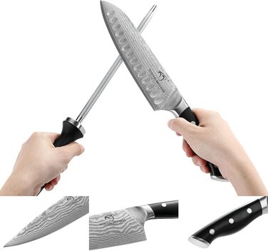 Набор кухонных ножей из дамасской стали 9 предметов NANFANG BROTHERS