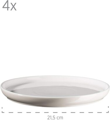Серия Finaro, набор посуды на 4 персоны гастрономического качества, скандинавский дизайн, комбинированный сервиз из 16 предметов, прочный фарфор, бежевый, 931618