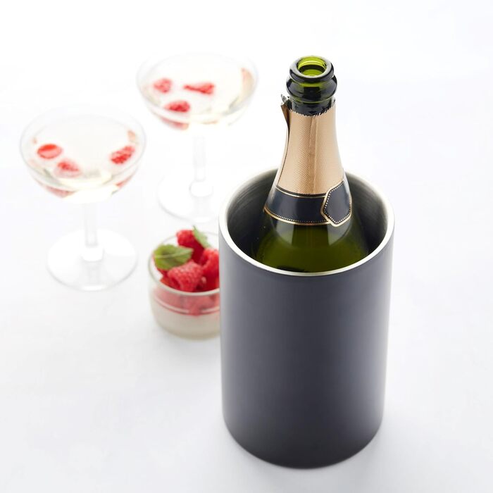 Охолоджувач для вина з нержавіючої сталі Point Virgule, чорний, 11,9 см, можна мити в посудомийній машині