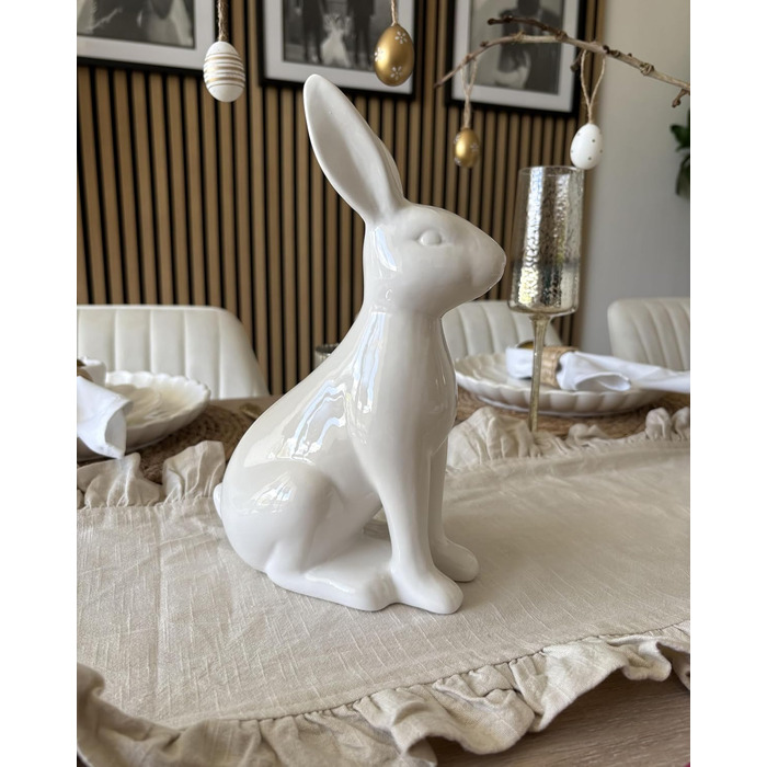 Декоративна фігурка кролика на Великдень 26 см Beliani