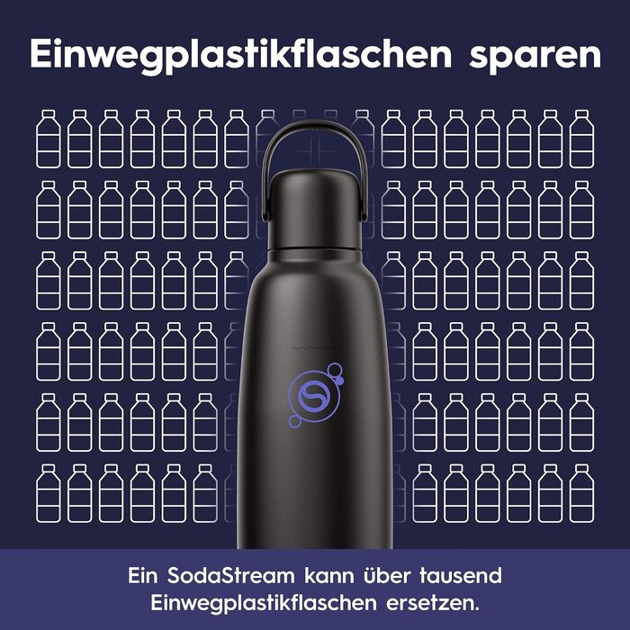 Бутылка для газированной воды 0,9 л, черная Fizz & Go SodaStream