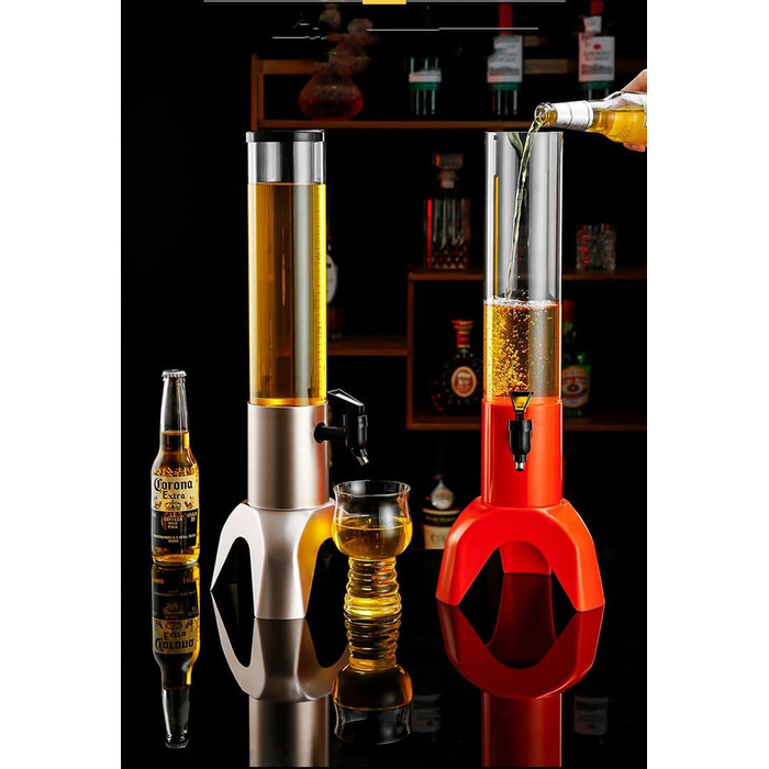 Диспенсер для пива с краном 1,5 л серебряный KUNANG