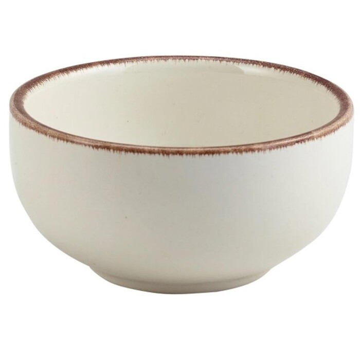 Пиала круглая 11,5 х 5,5 см, 360 мл, коричневый ободок, GenWare